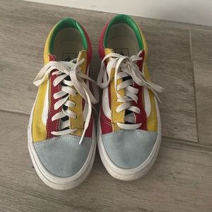 Women’s Multi Color Vans Lace Up Sneakers